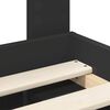 vidaXL Bettrahmen Schwarz 75 x 190 cm Massives Kiefernholz
