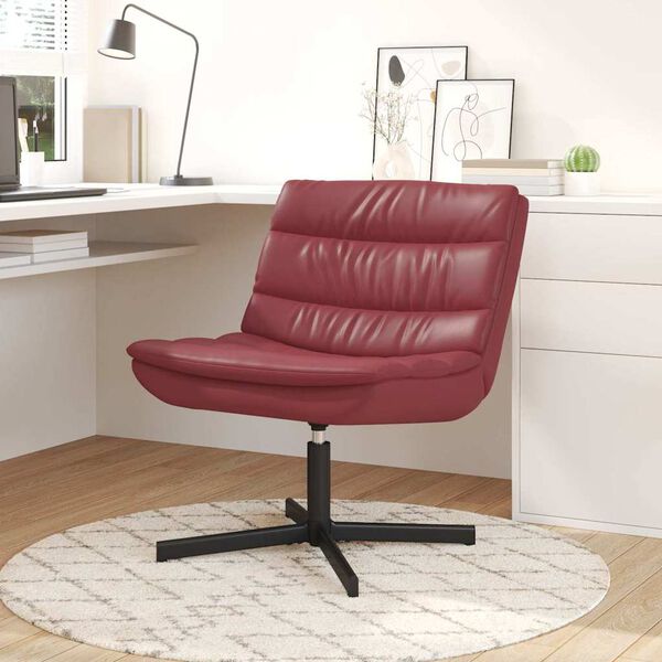 vidaXL Drehstuhl Weinrot 63 x 75 x 76 cm PU