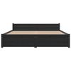 vidaXL Massivholzbett Schwarz 135x190 cm