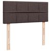 vidaXL Boxspringbett mit Matratze Dunkelbraun 90x190 cm Stoff
