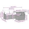 vidaXL Garten-Sofa-Set mit Speicher 5 pcs Schwarz Poly Rattan