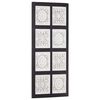 vidaXL Handgeschnitztes Wandpaneel MDF 40x80x1,5 cm Schwarz und Wei&szlig;