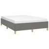vidaXL Bettgestell ohne Matratze Dunkelgrau 140x190 cm Stoff