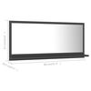 vidaXL Badspiegel Grau 80x10,5x37 cm Holzwerkstoff