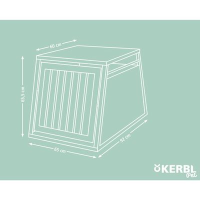Kerbl Hunde-Transportbox Barry 92x65x65,5 cm Aluminium