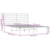 vidaXL Bettgestell mit Kopfteil Metall Schwarz 140x190 cm