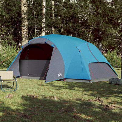 vidaXL Campingzelt 8 Personen Blau Wasserfest
