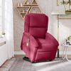 vidaXL Massagesessel mit Aufstehhilfe Weinrot Samt