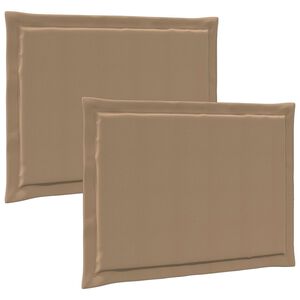 vidaXL Sitzkissen 2 stk. Polyester Taupe 47 x 36 x 2 cm