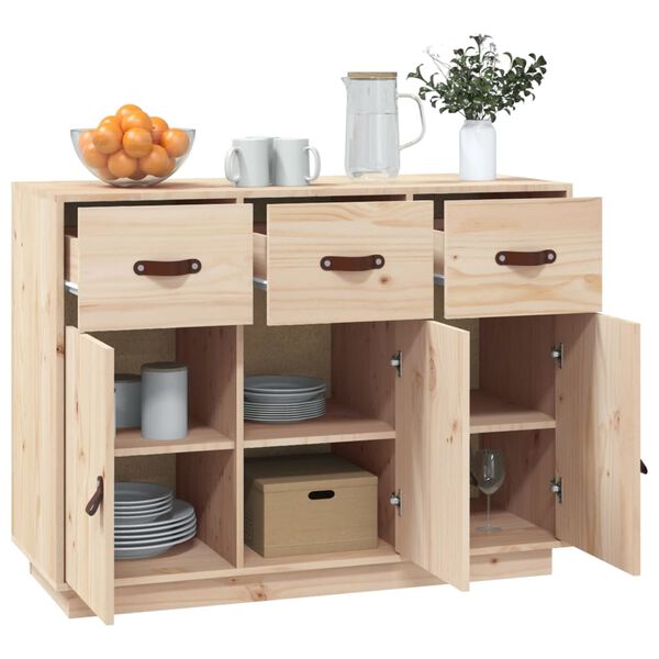 vidaXL Sideboard 100x40x75 cm Massivholz Kiefer