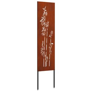 vidaXL Garten Sichtschutz-Leinwand Floral Rostoptik 32 x 140 cm