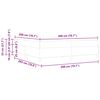 vidaXL Bettrahmen mit Matratze Creme 200 x 200 cm Stoff