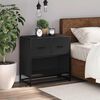 vidaXL Nachttisch Schwarz 60x31x60 cm Holzwerkstoff und Metall
