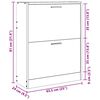 Wei&szlig;er Holz-Schuhschrank mit 2 Schuhkippern