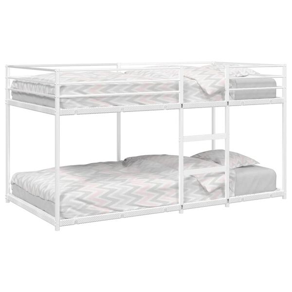 vidaXL Etagenbett ohne Matratze Wei&szlig; 100x200 cm Stahl