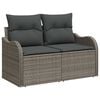 vidaXL Garten-Sofa-Set 6 pcs Grau 231 x 117 x 85 cm Poly Rattan