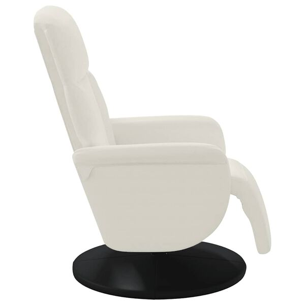 vidaXL Relaxsessel mit Fu&szlig;teil Creme Samt