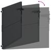 vidaXL Gartentor Schwarz 85 x 105 cm Pulverbeschichteter Stahl