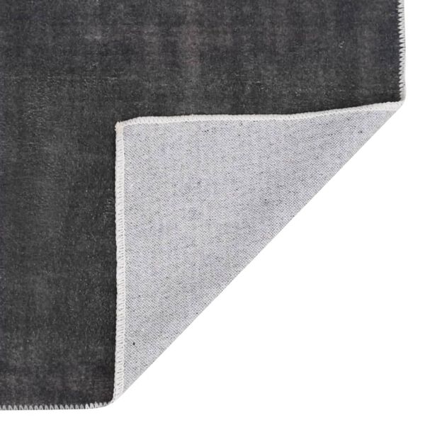 vidaXL Teppichl&auml;ufer Waschbar Faltbar Anthrazit 60x300 cm Polyester