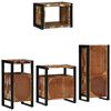 vidaXL Badezimmerm&ouml;bel-Set mit Regal 4 pcs Massives upgecyceltes Holz