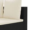 vidaXL 8-tlg. Garten-Sofagarnitur mit Kissen Schwarz Poly Rattan