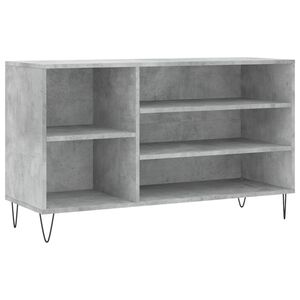 vidaXL Schuhregal Betongrau 102x36x60 cm Holzwerkstoff
