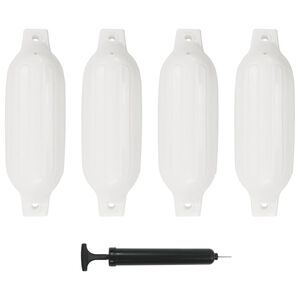 vidaXL Bootsfender 4 Stk. Wei&szlig; 41 x 11,5 cm PVC