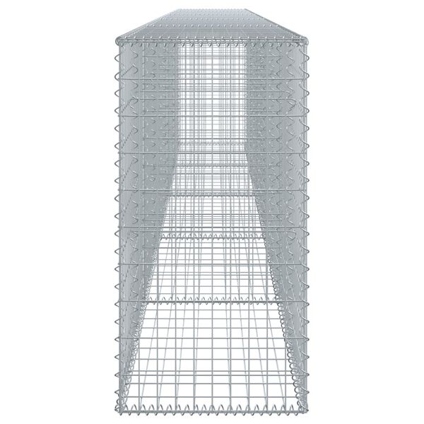 vidaXL Gabione mit Deckel 500x50x100 cm Verzinktes Eisen