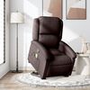 vidaXL Massagesessel mit Aufstehhilfe Dunkelbraun Stoff