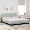 vidaXL Bettgestell ohne Matratze Hellgrau 180x200 cm Samt