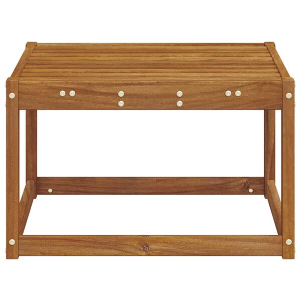 vidaXL Outdoor-Fu&szlig;hocker Massivholz Akazie Natur 59 x 59 x 37 cm