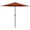 vidaXL Sonnenschirm mit Aluminium-Mast 270x246 cm Terrakotta