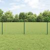 vidaXL Zaun mit Pfosten Gr&uuml;n 0,6 x 10 m Stahl und PVC