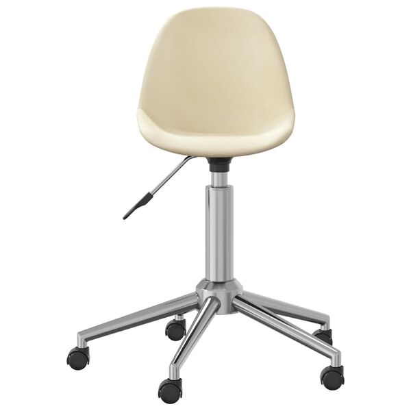 vidaXL B&uuml;rostuhl Drehbar Creme Stoff