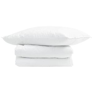 vidaXL Sommerdecke mit Kissen 2 pcs Wei&szlig; Daunenfeder
