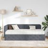 vidaXL Eckbettgestell mit Matratze Dunkelgrau 100 x 200 cm Samt