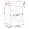 vidaXL Vertikalbeet mit 6 F&auml;chern 69x40x101,5 cm Massivholz Kiefer