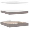 vidaXL Ottoman-Bett mit Matratze & LEDs Taupe 160x200 cm Stoff