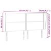 vidaXL Kopfteil mit Ohren Grau 183x23x118/128 cm Kunstleder