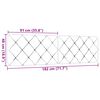 vidaXL Kopfteil-Kissen Creme 180 cm Stoff