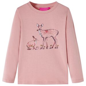 vidaXL Kinder-Langarmshirt Rosa 128