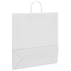 vidaXL Papiertragetaschen 50 Stk. mit Henkeln Wei&szlig; 45x17x48 cm