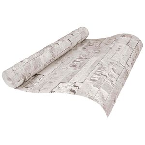 vidaXL 3D Stein Tapete Creme 10 x 0,53 m Vliesstoff