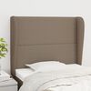 vidaXL Kopfteil mit Ohren Taupe 93x23x118/128 cm Stoff