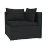 vidaXL 10-tlg. Garten-Lounge-Set mit Kissen Poly Rattan Schwarz