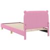 vidaXL Kinderbettgestell mit Kopfteil Rosa 80 x 200 cm Stoff
