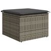 vidaXL Gartensofa-set mit Kissen mit Speicher 8 pcs Grau Poly Rattan