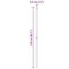 vidaXL Zaunpfosten 2 pcs Grau Pulverbeschichteter Stahl