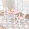 KidKraft Kindertisch mit 2 St&uuml;hlen Rosa Massivholz 26165