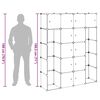 vidaXL Modularer Schrank mit 14 F&auml;chern schwarz/wei&szlig; 37x146x180,5cm